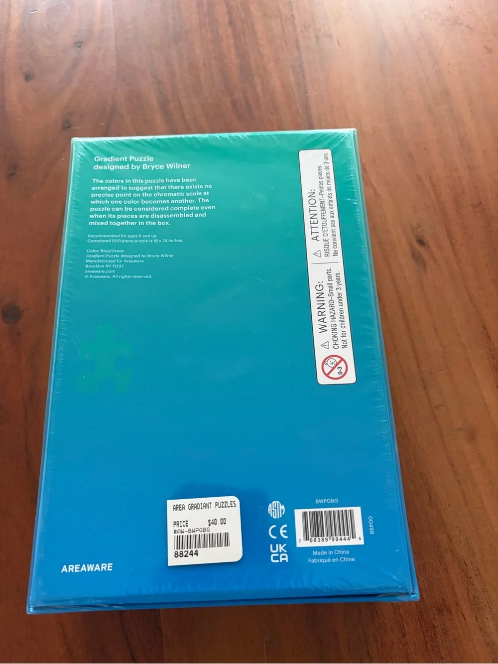 Gradient Puzzle 500-Piece Blue-Green Puzzle
